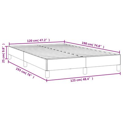 vidaXL Bettgestell Cappuccino-Braun 120x190 cm Kunstleder