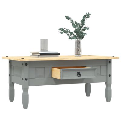 vidaXL Couchtisch Mexiko-Stil Kiefernholz Grau 100x55x44 cm