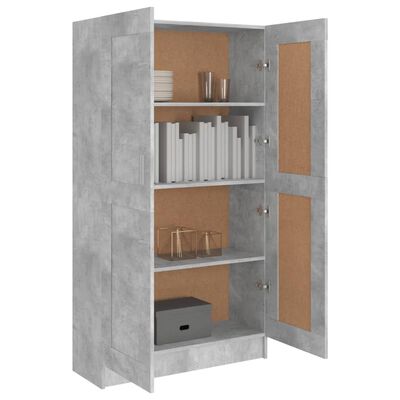 vidaXL Bücherregal Betongrau 82,5x30,5x150 cm Holzwerkstoff