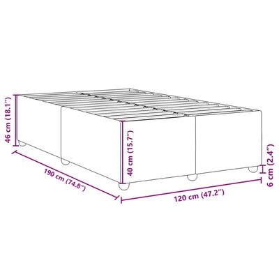 vidaXL Bettgestell Creme 120x190 cm Stoff