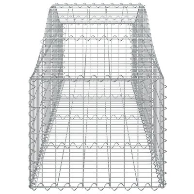 vidaXL Gabionen mit Hochbogen 3 Stk. 200x50x40/60 cm Verzinktes Eisen