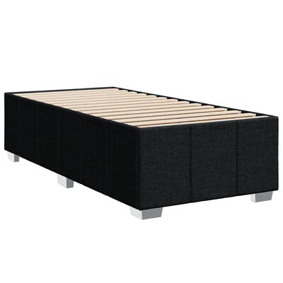 vidaXL Boxspringbett mit Matratze Schwarz 80x200 cm Stoff