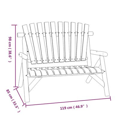 vidaXL 4-tlg. Garten-Lounge-Set Massivholz Fichte