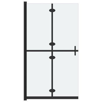 vidaXL Faltbare begehbare Duschwand ESG-Glas mattiert 90x190 cm