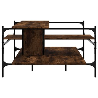 vidaXL Couchtisch Räuchereiche 100x100x48,5 cm Holzwerkstoff