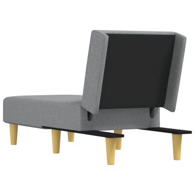 vidaXL Chaiselongue Hellgrau Stoff