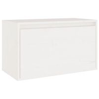 vidaXL Wandschrank Weiß 60x30x35 cm Massivholz Kiefer