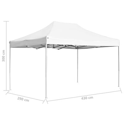 vidaXL Profi-Partyzelt Faltbar Aluminium 4,5x3 m Weiß