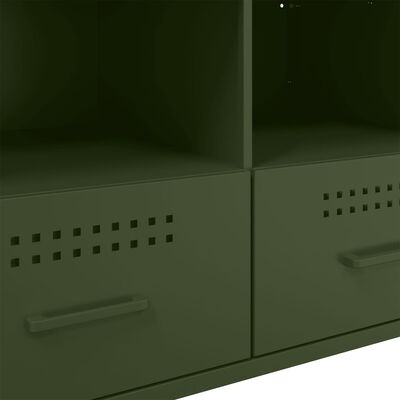 vidaXL TV-Schrank Olivgrün 68x39x50,5 cm Stahl