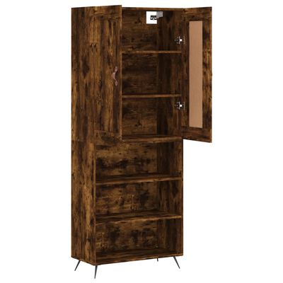 vidaXL Highboard Räuchereiche 69,5x34x180 cm Holzwerkstoff