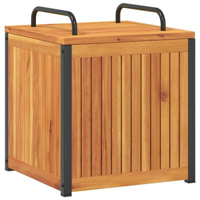 vidaXL Gartenbox 45x45x45/53 cm Massivholz Akazie und Stahl