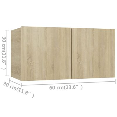 vidaXL 8-tlg. TV-Schrank-Set Sonoma-Eiche Holzwerkstoff