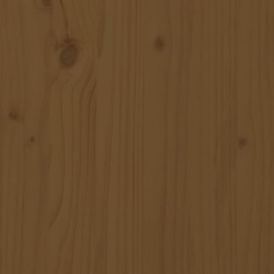 vidaXL Massivholzbett mit Kopfteil Honigbraun 200x200 cm