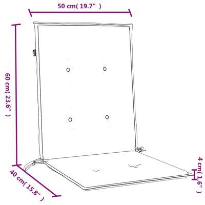 vidaXL Niedriglehner-Auflagen 2 Stk. Melange Rot 100x50x4 cm Stoff