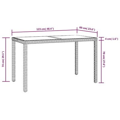 vidaXL 5-tlg. Garten-Essgruppe mit Kissen Poly Rattan Beige