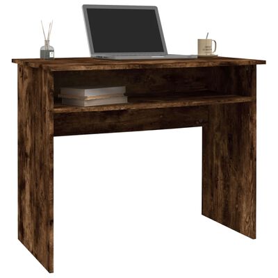 vidaXL Schreibtisch Räuchereiche 90x50x74 cm Holzwerkstoff