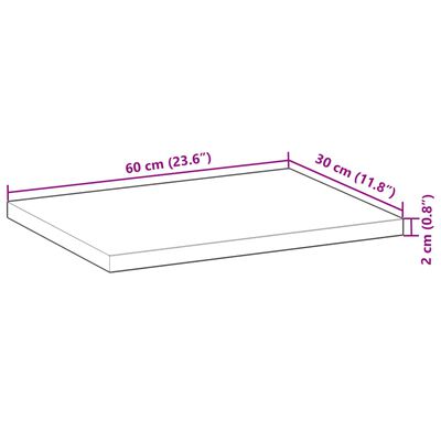 vidaXL Schweberegale 3 Stk. 60x30x2 cm Massivholz Akazie Ölbehandelt