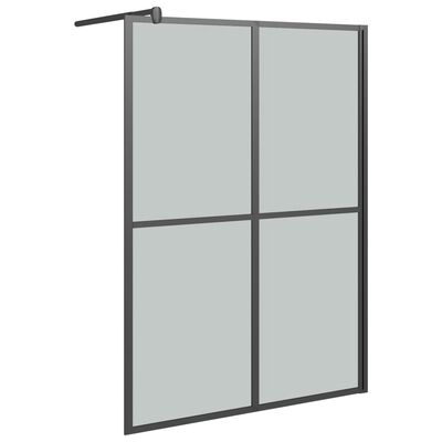 vidaXL Duschwand für Walk-in Dusche 140x195 cm Dunkles Sicherheitsglas