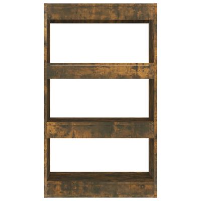 vidaXL Bücherregal/Raumteiler Räuchereiche 60x30x103 cm Holzwerkstoff