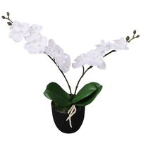 vidaXL Künstliche Orchidee mit Topf 30 cm Weiß