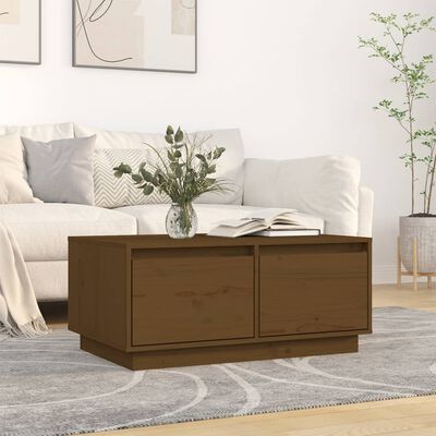 vidaXL Couchtisch Honigbraun 80x50x35 cm Massivholz Kiefer