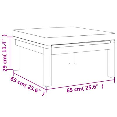 vidaXL 3-tlg. Garten-Lounge-Set mit Creme Kissen Massivholz Akazie