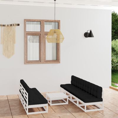 vidaXL 8-tlg. Garten-Lounge-Set mit Kissen Kiefer Massivholz