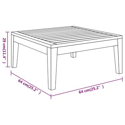 vidaXL 3-tlg. Garten-Lounge-Set mit Cremeweißen Kissen Massivholz Akazie