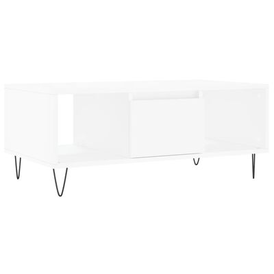 vidaXL Couchtisch Weiß 90x50x36,5 cm Holzwerkstoff