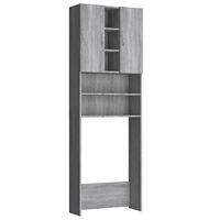 vidaXL Waschmaschinenschrank Grau Sonoma 64x25,5x190 cm