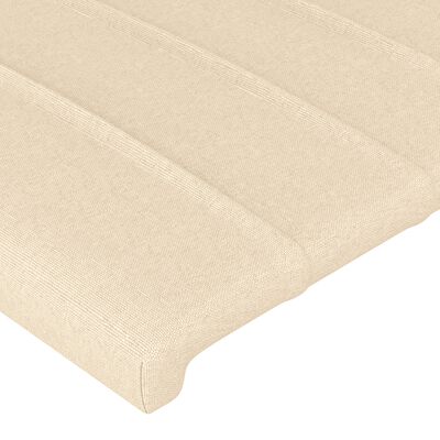 vidaXL Boxspringbett mit Matratze Creme 90x190 cm Stoff