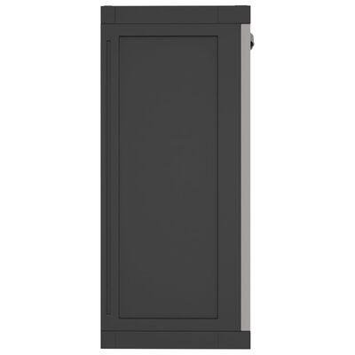 vidaXL Gartenschrank Grau und Schwarz 65x37x85 cm PP