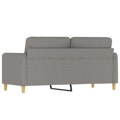 vidaXL 2-Sitzer-Sofa Hellgrau 140 cm Stoff