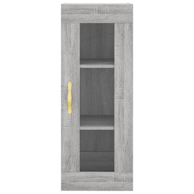 vidaXL Wandschrank Grau Sonoma 34,5x34x90 cm