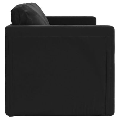 vidaXL Bodensofa mit Schlaffunktion Schwarz 122x204x55 cm Samt