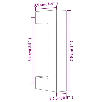 vidaXL Möbelgriffe 10 Stk. Silbern 64 mm Edelstahl