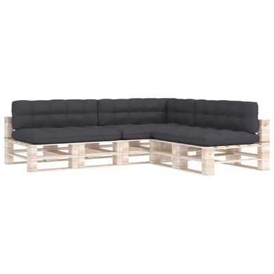 vidaXL Palettensofa-Kissen 7 Stk. Anthrazit