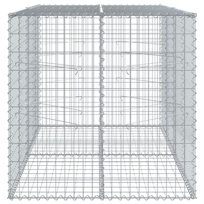 vidaXL Gabione mit Deckel 200x100x100 cm Verzinktes Eisen