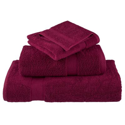 vidaXL 8 tlg. Premium-Handtuch-Set SOLUND Bordeaux 600 g/m²