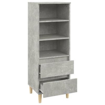 vidaXL Highboard Betongrau 40x36x110 cm Holzwerkstoff