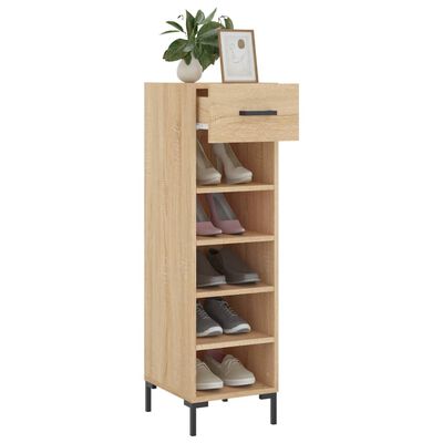 vidaXL Schuhschrank Sonoma-Eiche 30x35x105 cm Holzwerkstoff