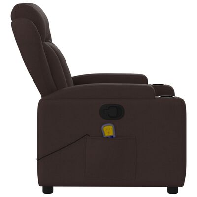 vidaXL Massagesessel Dunkelbraun Stoff