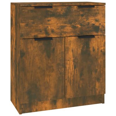 vidaXL Sideboards 3 Stk. Räuchereiche Holzwerkstoff