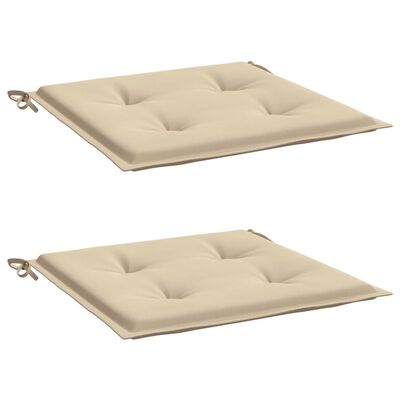 vidaXL Gartenstuhl-Kissen 2 Stk. Beige 50x50x3 cm Oxford-Gewebe