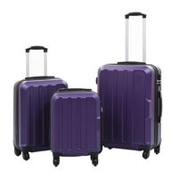 vidaXL Hartschalen-Trolley-Set 3 Stk. Lila ABS