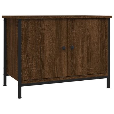 vidaXL TV-Schrank mit Türen Braun Eiche 60x35x45 cm Holzwerkstoff