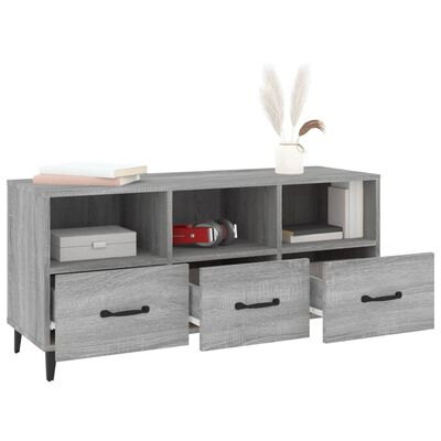 vidaXL TV-Schrank Grau Sonoma 102x35x50 cm Holzwerkstoff