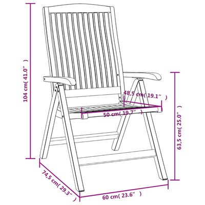 vidaXL 5-tlg. Garten-Essgruppe Massivholz Teak