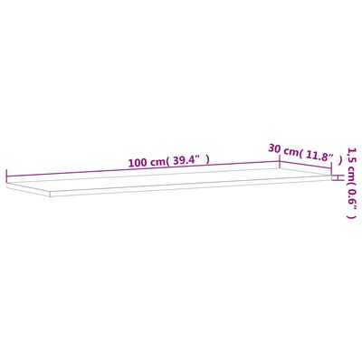 vidaXL Wandregale 4 Stk. Grau Sonoma 100x30x1,5 cm Holzwerkstoff