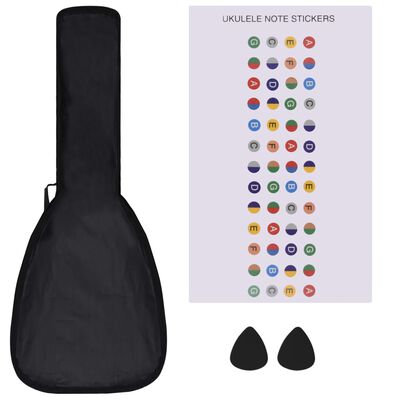 vidaXL Sopran Ukulele Set für Kinder mit Tasche Helles Holz 23"